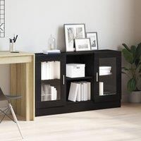 Black Oak Sideboard 120x30.5x70 cm Made from Engineered Wood