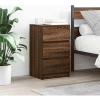 Bedside Cabinets with 3 Drawers 2 pcs Brown Oak 39x35x65 cm