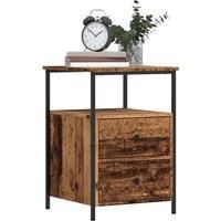 Bedside Cabinets 2 pcs Old Wood 34x35.5x50 cm Engineered Wood