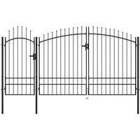Garden Gate Steel 2.45x4 m Black