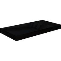 Floating Wall Shelf High Gloss Black 50x23x3.8 cm MDF