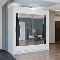 Basel Mirror Sliding Wardrobe - LED Light 120cm x 217cm