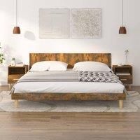 Bedside Cabinets 2 pcs Smoked Oak 40x35x47 cm