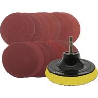 10Pcs 100mm Sanding Disc 60-240 Grit Sandpaper Buffing Wheel Hook And Loop Backing Pads For Electric Drill Grinder Rotary Tools