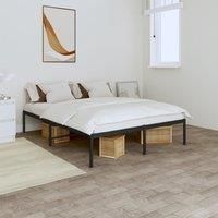 Metal Bed Frame Black 160x200 cm