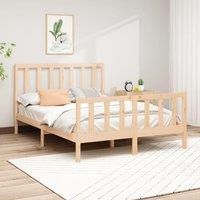 Bed Frame Solid Wood Pine 140x200 cm