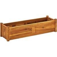 Garden Raised Bed Acacia Wood 100x30x25 cm