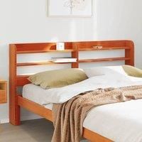 Headboard with Shelves Wax Brown 150 cm Solid Wood Pine