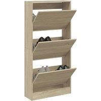 Shoe Cabinet Sonoma Oak 60x21x125.5 cm Engineered Wood