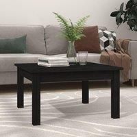 Coffee Table Black 55x55x30 cm Solid Wood Pine
