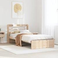 Bed Frame with Headboard without Mattress 100x200 cm