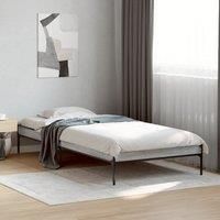 Bed Frame without Mattress Grey Sonoma 75x190 cm Small Single