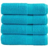 Premium Shower Towels SOLUND 4 pcs Turquoise 70x140 cm 600 gsm