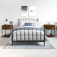 Bedside Tables 2 pcs Smoked Oak 44x45x58 cm Engineered Wood