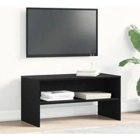TV Cabinet Black Oak 80x40x40 cm Engineered Wood