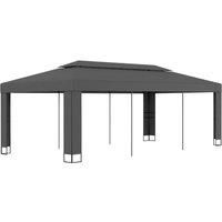 Gazebo with Double Roof 3x6 m Anthracite
