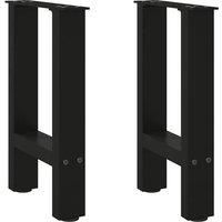 Coffee Table Legs Black 2 pcs 38x(42-43) cm Steel