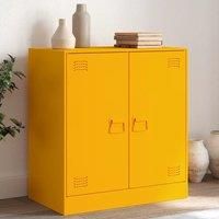 Sideboard Mustard Yellow 67x39x73 cm Steel