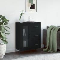 Sideboard Black 69.5x34x90 cm Engineered Wood