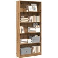 Bookcase Artisian Oak 80x24x176 cm Engineered Wood