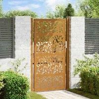 Garden Gate 105x180 cm Weathering Steel Leaf Design