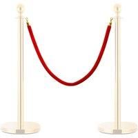 Stanchion Stand Rope Red and Golden Velvet
