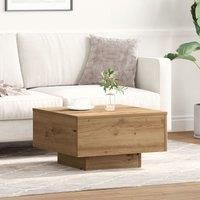 Couch Table Artisan Oak Solid Oak Wood 55 x 55 x 31 cm Durable