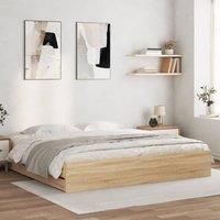 Bed Frame with Drawers without Mattress Sonoma Oak 180x200 cm Super King