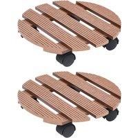 Plant Trolleys 2 pcs Brown £30x7.5 cm WPC
