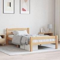 Bed Frame Solid Pinewood 100x200 cm