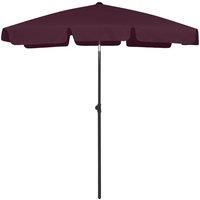 Beach Umbrella Bordeaux Red 180x120 cm
