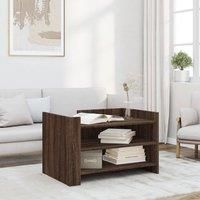 Coffee Table Brown Oak 80x50x50 cm Engineered Wood