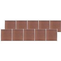 Garden Fence WPC 1737x186 cm Brown