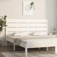 Headboard White 140x3x80 cm Solid Wood Pine