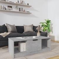Coffee Table Concrete Grey 102x50x36 cm Engineered Wood