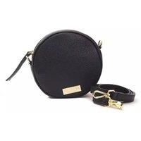 Round Leather Crossbody Circle Bag Style Wo - Gray Crossbody Bags