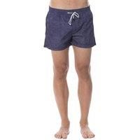Swim Trunks Geometric Print- Blue Swimwear