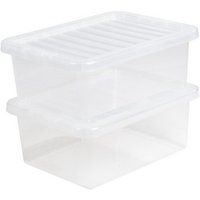 Plastic Storage Box 17 Litres - Clear Crystal by Wham