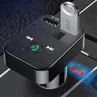 Car mp3 player 5.0 FM Transmitter Wireless Handsfree Audio Receiver 2.1A Dual USB Fast Charger Car