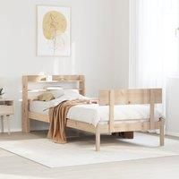 Bed Frame without Mattress 90x200 cm Solid Wood Pine