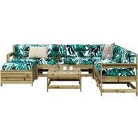 8 Piece Garden Sofa Set Impregnated Wood Pine