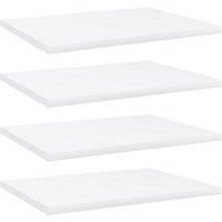Bookshelf Boards 4 pcs White 40x30x1.5 cm Engineered Wood