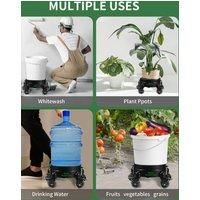 REAPP Bucket Dolly with Wheels?Heavy-Duty 360Rolling Car Wash Bucket with 5 Wheels and 2 Locking Casters Compatible with 2.5, 4
