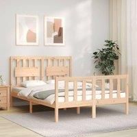 Bed Frame with Headboard 120x200 cm Solid Wood