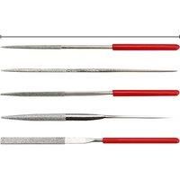 MILE 5pcs 100mm Diamond Needle File Mini Rasp Wood Carving Metal Hand File Set Microtech Hobby Hand