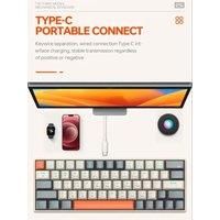 T30 Wireless Keyboard Computer Accessories Gaming Mechanical Keyboard2.4G Bluetooth USB Type-C Rechargeable RGB Backlight Laptop