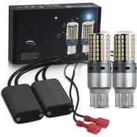 2pcs Led 1156 BA15S P21W 1156 BAU15S PY21W Canbus 3014 120SMD Dual Color No Error 7440 W21W T20