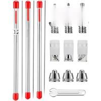 10Pcs Airbrush Nozzle Needle Nozzle Cap Set with Wrench Airbrush Replacement Parts for Airbrush