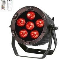 Battery Outdoor Par Can IP65 Waterproof 6X10W LED Par Lights RGBW Colors APP Control Wireless DMX