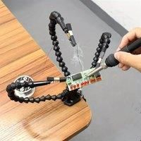 1pc Helping Hands Soldering, Toolbar Third Hand PCB Circuit Board Holder Flexible Arms With Desk